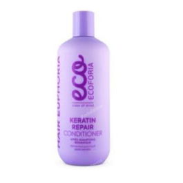ECOFORIA Keratin Protect Acondicionador 400Ml. Eco - Mejora la Estructura, Suavidad y Brillo del Cabello