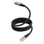 ADATA CACCU3-100W-100AN-BK Cable USB Tipo-C de Carga Magnética Nylon Trenzado 100W USB PD 3.0 10 Gbps Negro 1 m