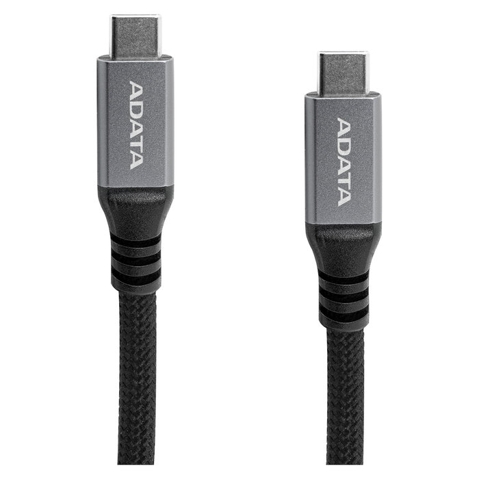 ADATA CACCU3-100W-100AN-BK Cable USB Tipo-C de Carga Magnética Nylon Trenzado 100W USB PD 3.0 10 Gbps Negro 1 m