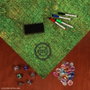 Enhance Kit de campaña de alfombrilla de rejilla DnD verde