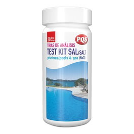 PQS Tiras Reactivas para Análisis de Sal en Piscinas y Spa, bote de 20 unidades