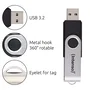 Intenso Office Line Unidad Flash USB 256 GB, USB-A 3.2 Gen 1, Girar, Negro/Plata (Ref: 3543492)