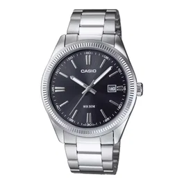 Casio Reloj de Hombre con Brazalete de Acero Inoxidable, Indicación de Fecha, Resistencia al Agua 5 Bares y Pila de 3 Años