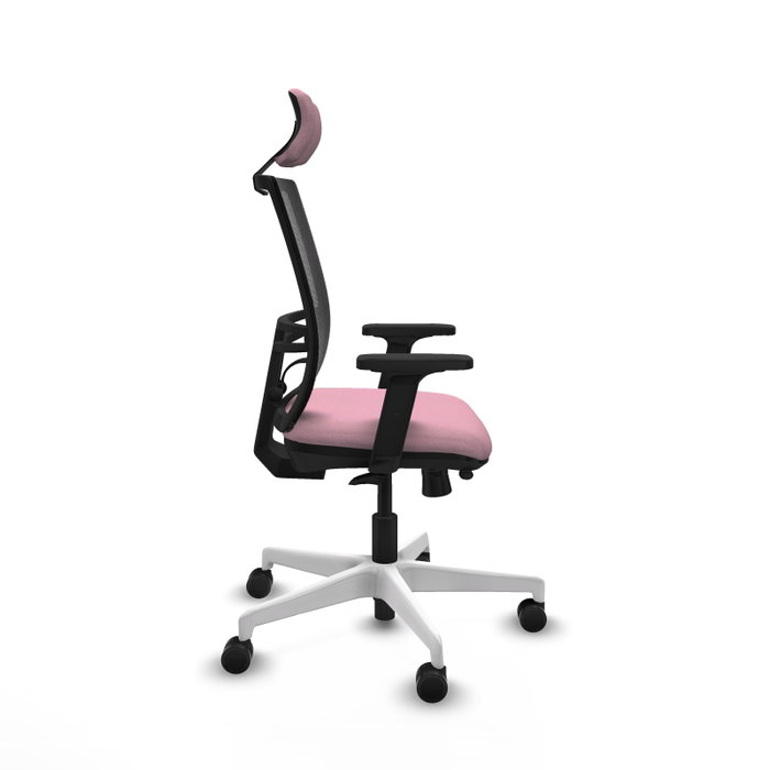 PIQUERAS Y CRESPO Silla de oficina Yunquera con mecanismo Sincro/Traslack Rosa y Negro