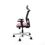 PIQUERAS Y CRESPO Silla de oficina Yunquera con mecanismo Sincro/Traslack Rosa y Negro