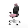 PIQUERAS Y CRESPO Silla de oficina Yunquera con mecanismo Sincro/Traslack Rosa y Negro