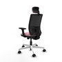 PIQUERAS Y CRESPO Silla de oficina Yunquera con mecanismo Sincro/Traslack Rosa y Negro