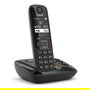 Gigaset AS690A Teléfono DECT/Analógico Inalámbrico con Contestador, Pantalla 2", 100 Entradas, Identificador de Llamadas, Negro