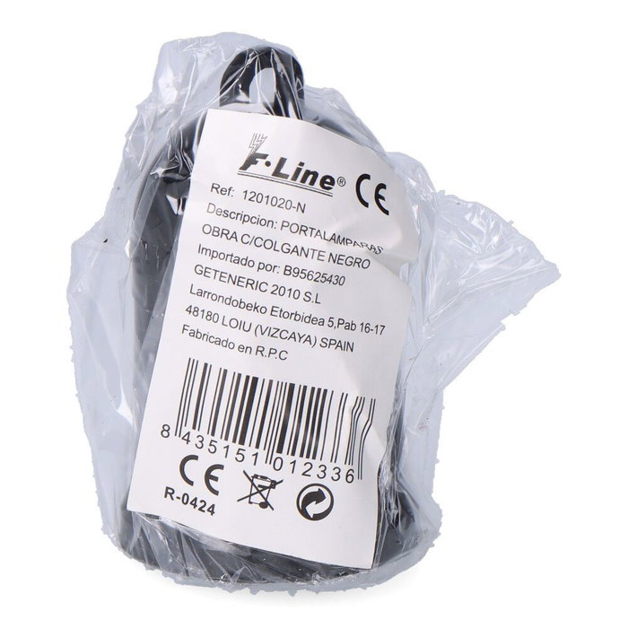 F-Line Portalámparas obra colgante E27 negro ø35 x 60 mm retractilado