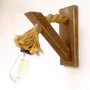 Opviq Lámpara de Mesa PP155, Madera de Abeto, Nogal, 30 x 21 x 9 cm