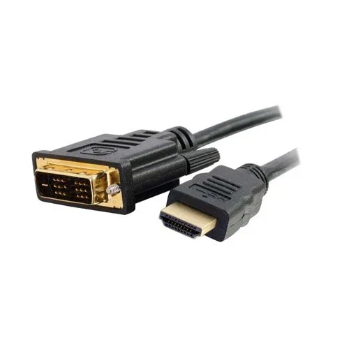 DELL A7175720 Cable Adaptador HDMI Macho a DVI-D Single-Link Macho, 2 Metros (6ft), Negro, Chapado en Oro, 1080p, C2G