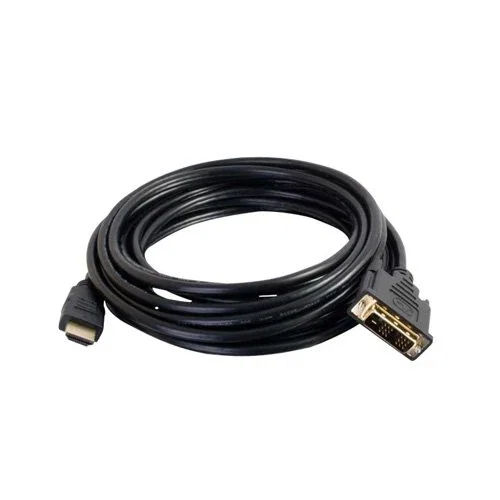 DELL A7175720 Cable Adaptador HDMI Macho a DVI-D Single-Link Macho, 2 Metros (6ft), Negro, Chapado en Oro, 1080p, C2G