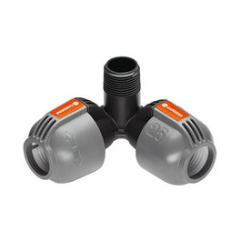 GARDENA Pieza de ángulo para sistema de riego 25 mm x 3/4 pulgada con rosca exterior