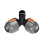 GARDENA Pieza de ángulo para sistema de riego 25 mm x 3/4 pulgada con rosca exterior
