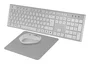 Tacens Zenith 6ZENITHWIT Combo Inalámbrico 3 en 1 con IA - Teclado Full-Size Italiano QWERTY, Ratón 3200 DPI y Alfombrilla - Plata/Blanco - Compatible con Windows, Mac, PS5, Xbox