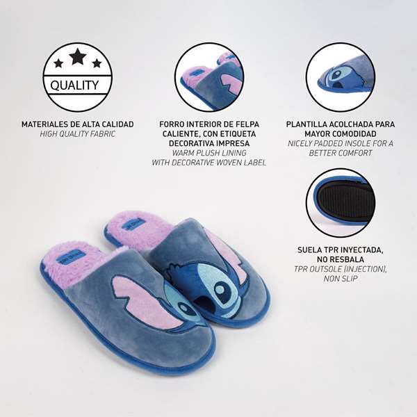 Cerdá Zapatillas de Casa Abierta Stitch Talla 40/41 Cerdá Zapatillas de Casa Abierta Stitch Talla 40/41