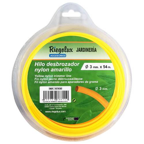 Riegolux Hilo Desbrozadora Nylon 3,0mm x 54m Amarillo Riegolux Hilo Desbrozadora Nylon 3,0mm x 54m Amarillo