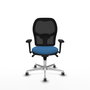 PIQUERAS Y CRESPO Silla de oficina Jorquera con Mecanismo Sincro, Azul claro y Negro