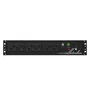 Phasak PH 9202 SAI UPS Línea Interactiva 800VA 480W para Rack 19" 2U con 8 Tomas Schuko, Alta Frecuencia, Plug & Play, USB HID/EPO, APFC, Software