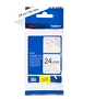 Brother TZe-SE5 Cinta de rotulación laminada de seguridad 24mm x 8m Negro sobre blanco