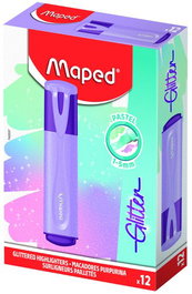 Marcador Fluor Maped Fluo Glitter Violeta