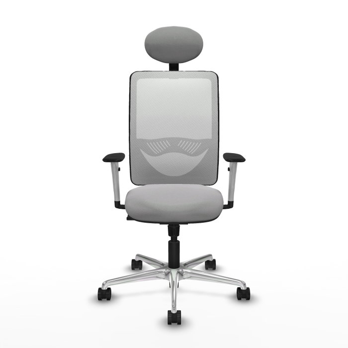 PIQUERAS Y CRESPO Silla de oficina Zulema con Mecanismo Sincro, Gris claro y Blanco PIQUERAS Y CRESPO Silla de oficina Zulema con Mecanismo Sincro, Gris claro y Blanco