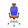 PIQUERAS Y CRESPO Silla de oficina Jorquera Naranja/Azul