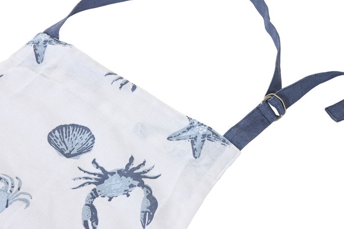 DKD Home Decor Delantal Mediterraneo Verde Azul Poliéster Algodón 0.5 x 80 x 60 cm Set de 2 (4 Unidades)