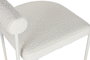 DKD Home Decor Silla de Metal y Poliéster Blanco con Bucle