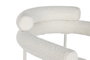 DKD Home Decor Silla de Metal y Poliéster Blanco con Bucle