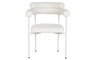 DKD Home Decor Silla de Metal y Poliéster Blanco con Bucle