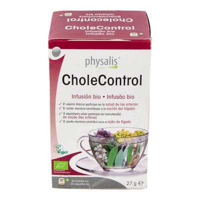 PHYSALIS Cholecontrol Infusion 20 Filtros Bio Cardo Mariano Cúrcuma Jengibre Menta Espino Blanco PHYSALIS Cholecontrol Infusion 20 Filtros Bio Cardo Mariano Cúrcuma Jengibre Menta Espino Blanco