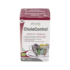 PHYSALIS Cholecontrol Infusion 20 Filtros Bio Cardo Mariano Cúrcuma Jengibre Menta Espino Blanco
