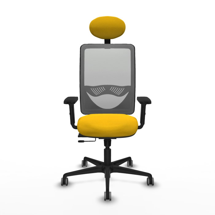 PIQUERAS Y CRESPO Silla de oficina Zulema con mecanismo Sincro/Traslack, Amarillo y Gris PIQUERAS Y CRESPO Silla de oficina Zulema con mecanismo Sincro/Traslack, Amarillo y Gris