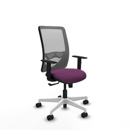 PIQUERAS Y CRESPO Silla de oficina Zulema con mecanismo Sincro, Morado y Gris