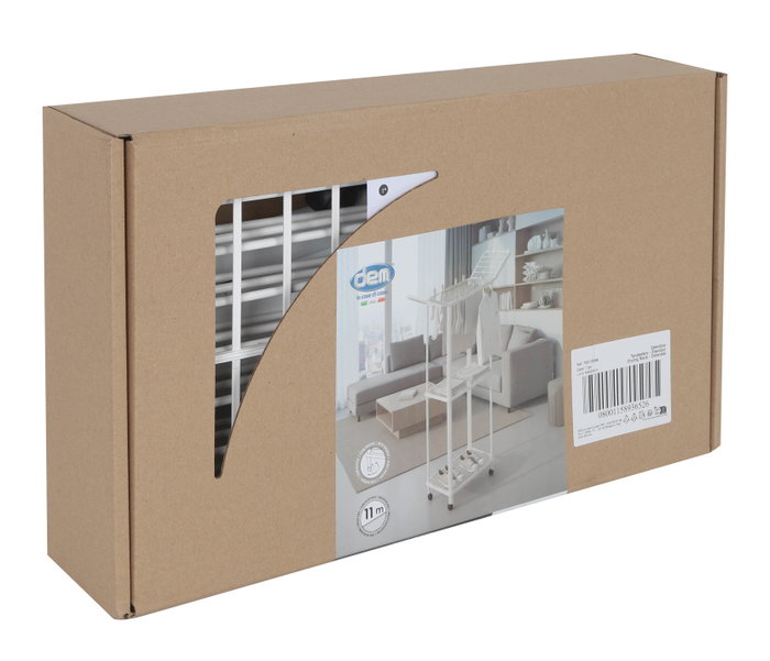 Inde Tendedero Plegable Vertical Con Ruedas 30,5 x 50 x 10 cm Acero