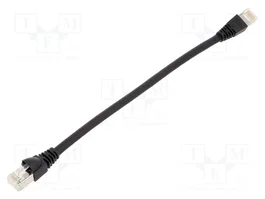 Telegärtner Patchkabel CAT6A 0,25m Schwarz 500MHz S-STP(S/FTP) halogenfrei