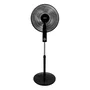 Haeger SF-16B.014A Ventilador de Pie para el Hogar de 40 cm, Negro, 3 Velocidades, Flujo de Aire 4462,2 m³/h, Altura Ajustable