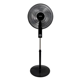 Haeger SF-16B.014A Ventilador de Pie para el Hogar de 40 cm, Negro, 3 Velocidades, Flujo de Aire 4462,2 m³/h, Altura Ajustable
