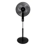 Haeger SF-16B.014A Ventilador de Pie para el Hogar de 40 cm, Negro, 3 Velocidades, Flujo de Aire 4462,2 m³/h, Altura Ajustable