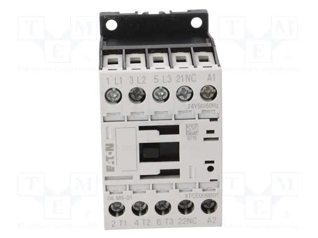 EATON ELECTRIC Contactor DILM9 3-polar 9A 24VAC