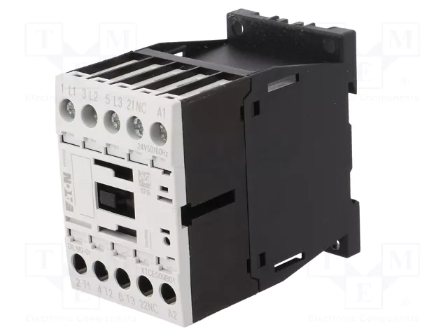 EATON ELECTRIC Contactor DILM9 3-polar 9A 24VAC