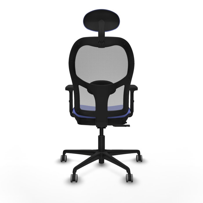 PIQUERAS Y CRESPO Silla de oficina Jorquera con mecanismo Sincro/Traslack, Azul claro y Gris