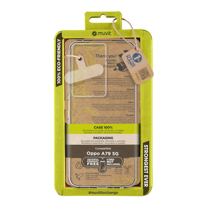 muvit for change funda compatible con Oppo A79 5G transparente