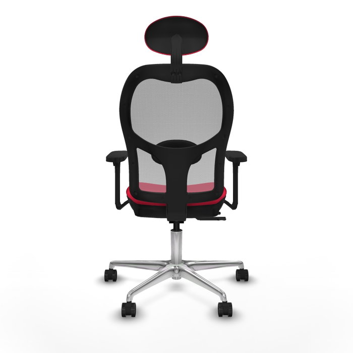 PIQUERAS Y CRESPO Silla de oficina Jorquera con mecanismo Sincro/Traslack Rojo y Gris