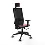 PIQUERAS Y CRESPO Silla de oficina Horna Rosa y Negro con mecanismo Sincro/Traslack