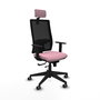 PIQUERAS Y CRESPO Silla de oficina Horna Rosa y Negro con mecanismo Sincro/Traslack