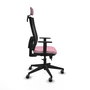 PIQUERAS Y CRESPO Silla de oficina Horna Rosa y Negro con mecanismo Sincro/Traslack