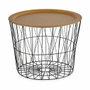 Mesa auxiliar Gift Decor Negro Dorado 62 x 45,5 x 62 cm (4 Unidades)