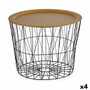 Mesa auxiliar Gift Decor Negro Dorado 62 x 45,5 x 62 cm (4 Unidades)